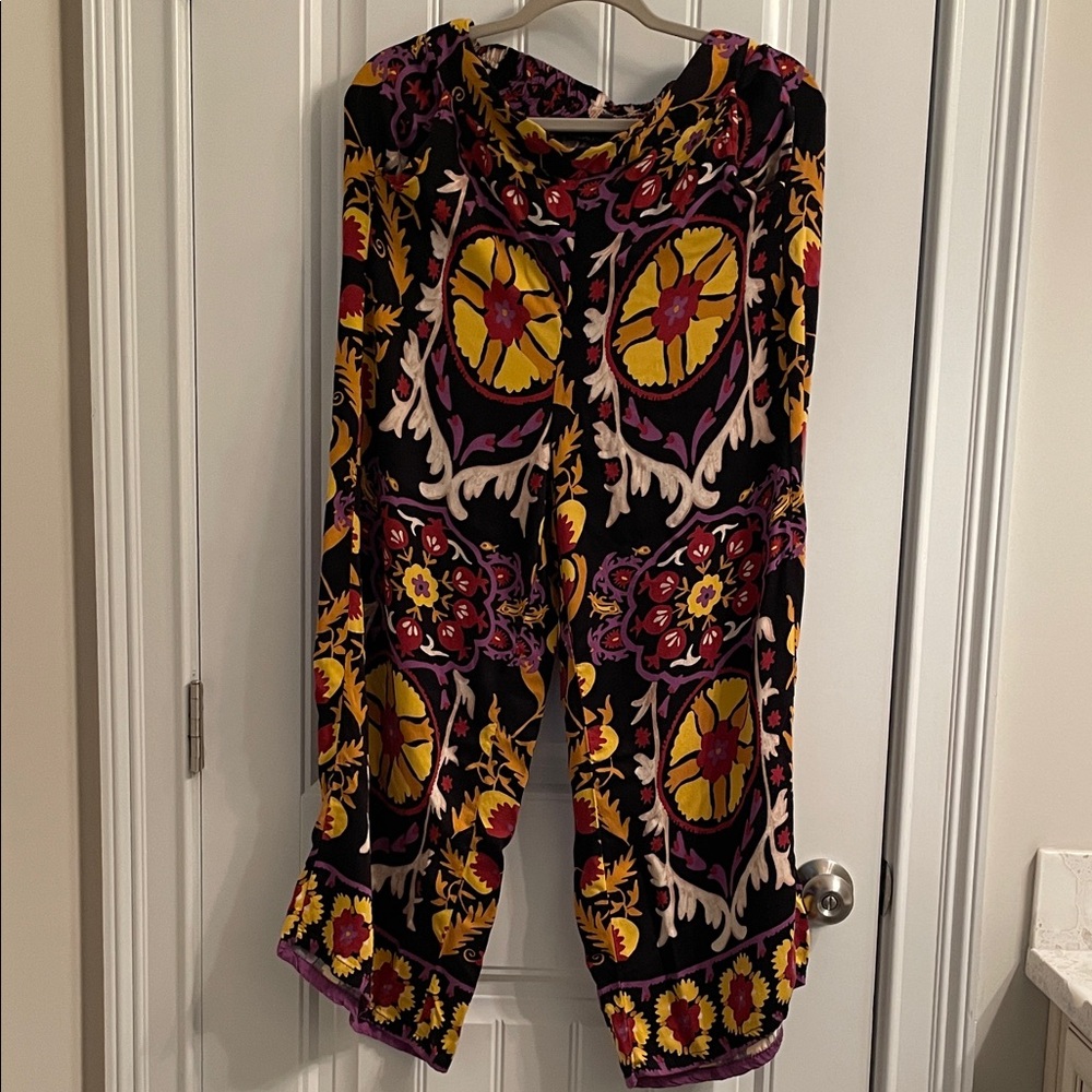 Haute Hippie Multicolor Boho Wide Pants Medium EUC